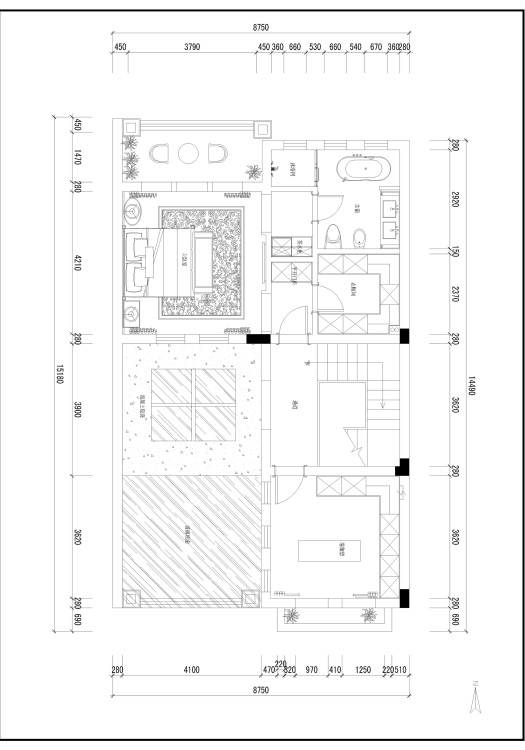 新湖·香格里拉别墅欧式古典户型图效果图