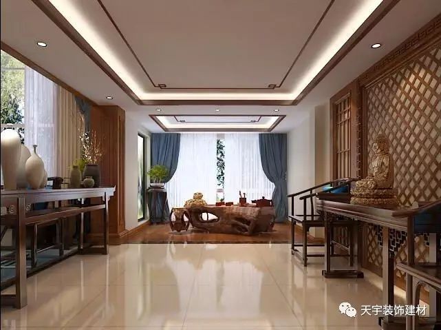 枫桥翰林府邸新中式书房效果图