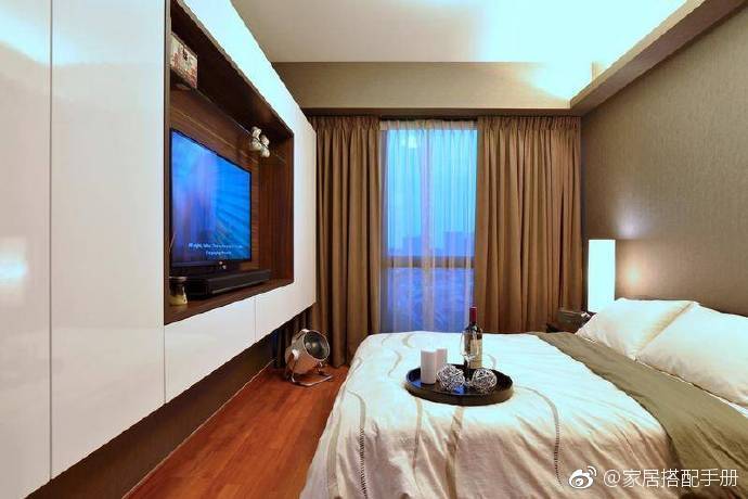 路劲太阳城现代简约卧室效果图