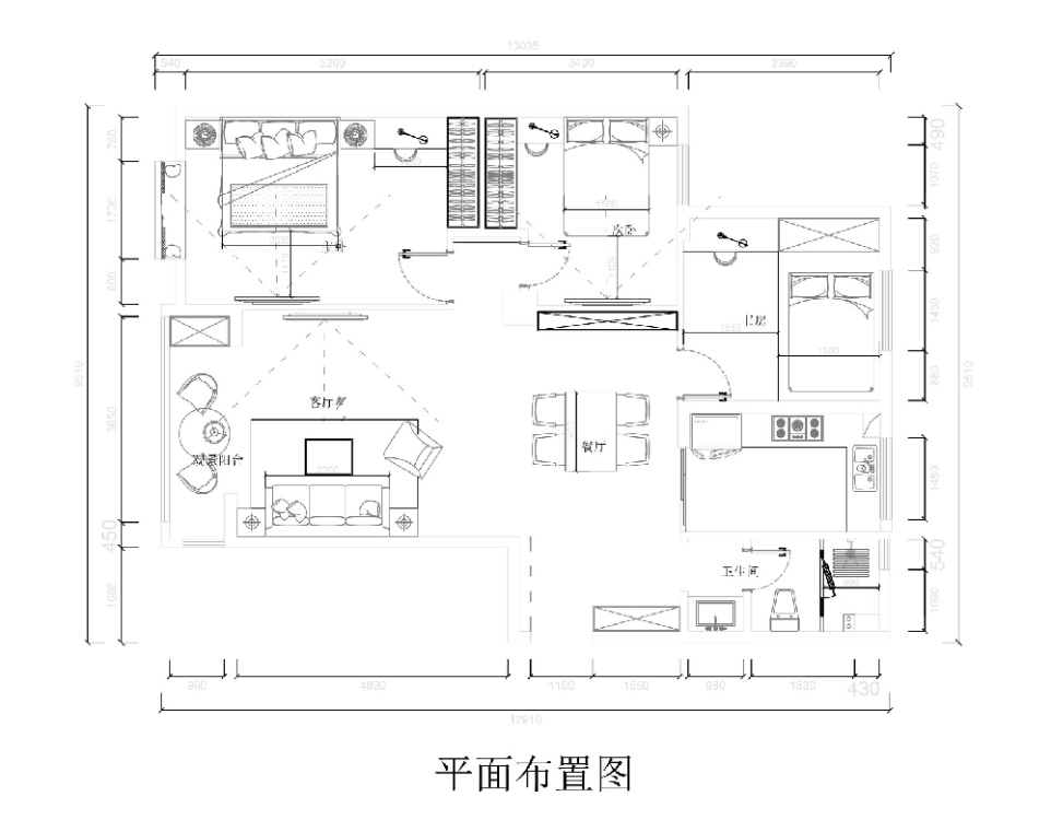 兰州新区龙林家天下现代简约户型图效果图