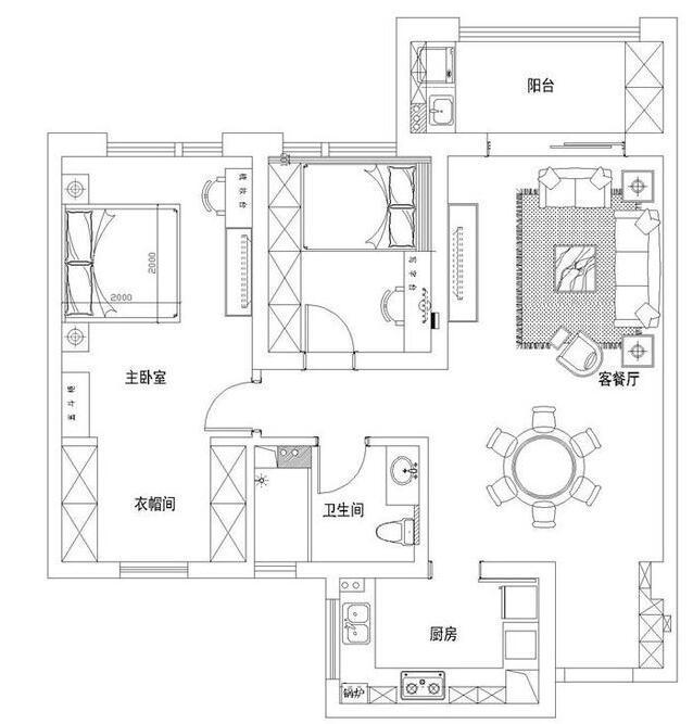 华润中心凯旋门新中式户型图效果图