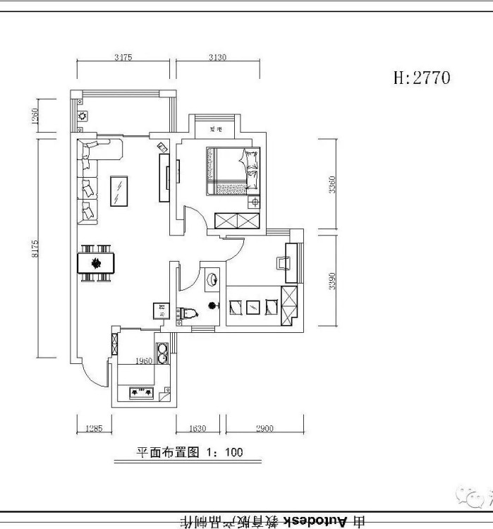 中环国际城现代简约户型图效果图