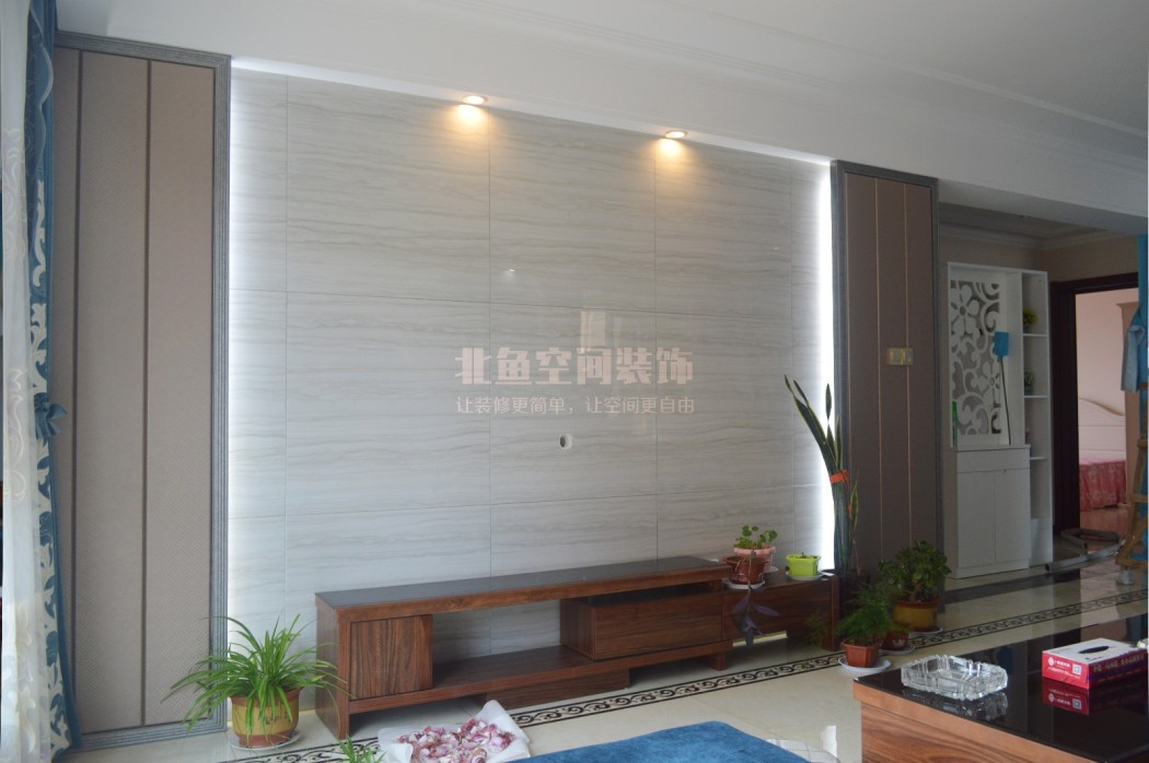 洲际花园新中式客厅效果图