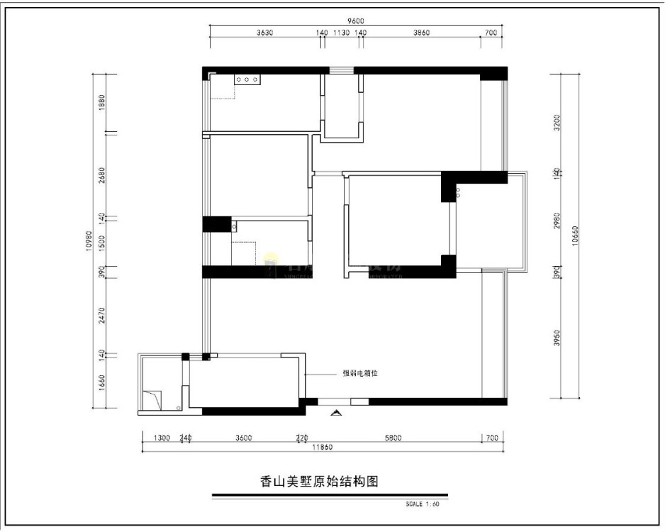 香山美墅现代简约户型图效果图