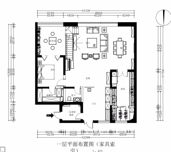 万科大明宫新中式户型图效果图