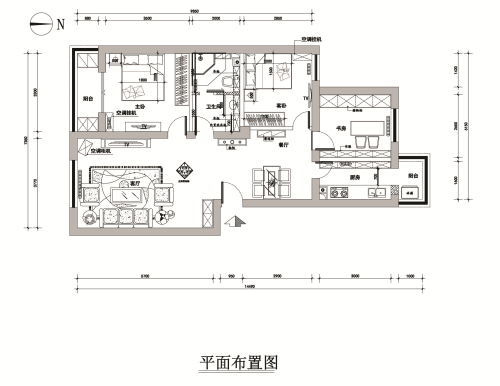 贵园东里现代简约背景墙效果图