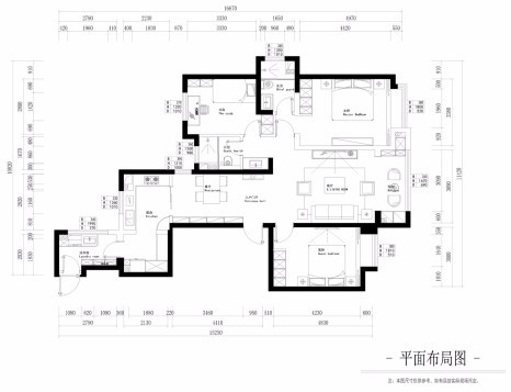 万达天越新中式户型图效果图