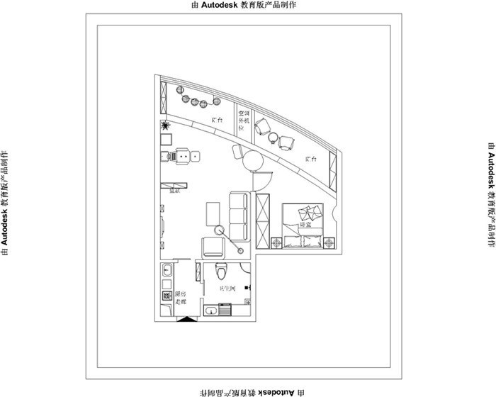 建业凯旋广场现代简约户型图效果图