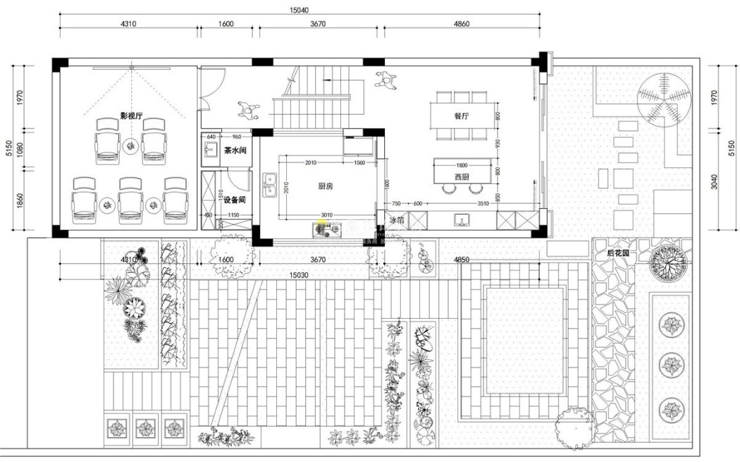 观澜誉峰现代简约户型图效果图