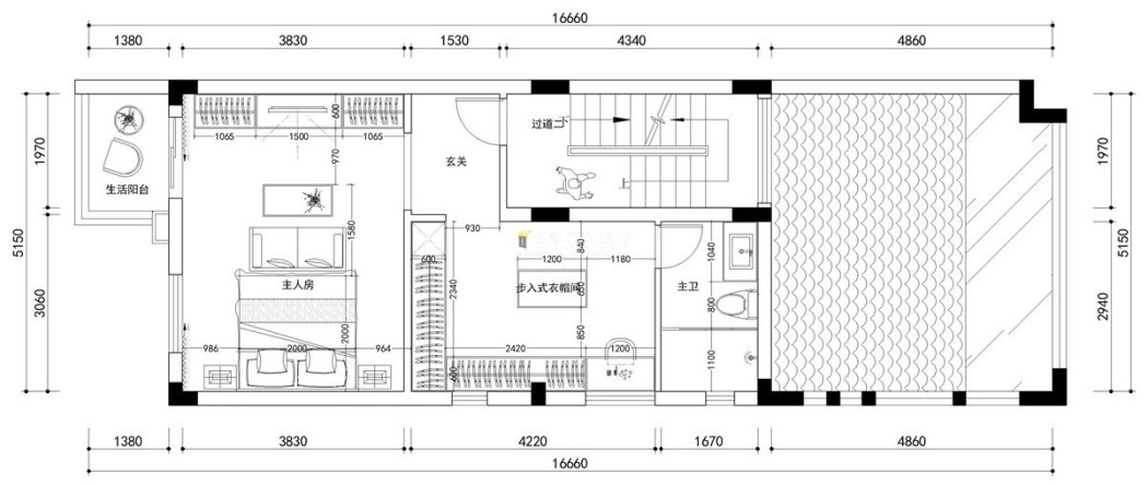 观澜誉峰现代简约户型图效果图