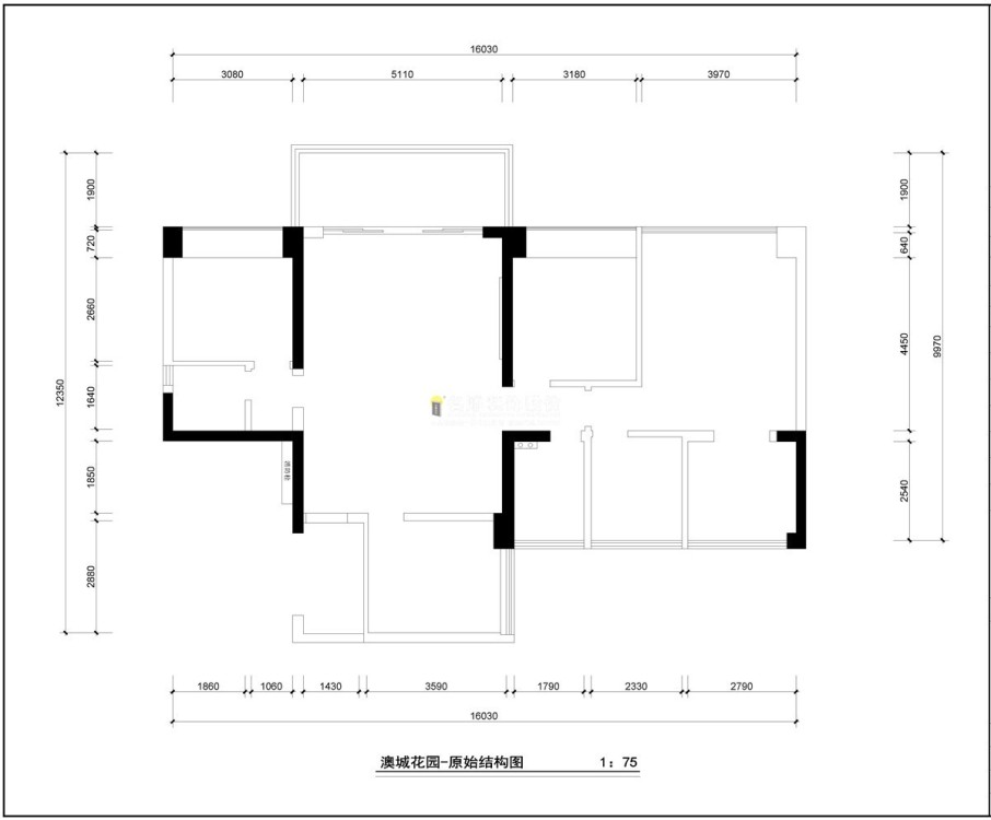 澳城花园新中式户型图效果图