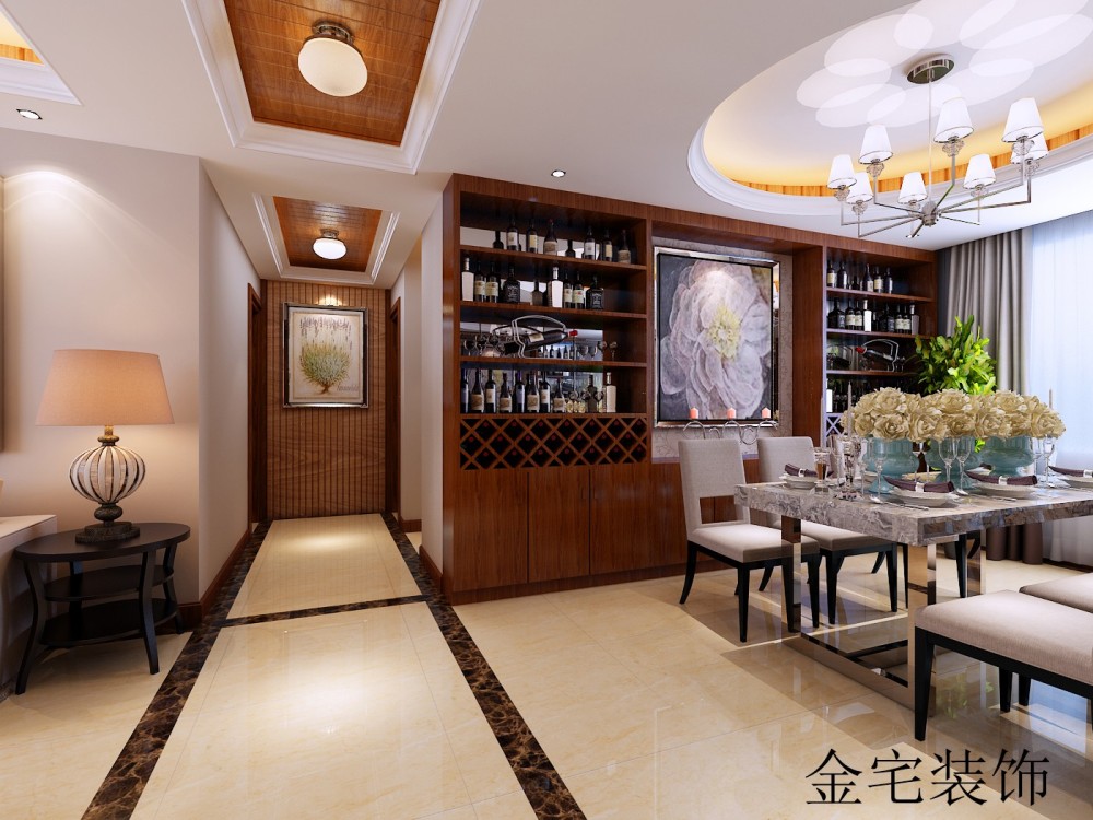万达悦公馆现代简约客厅效果图