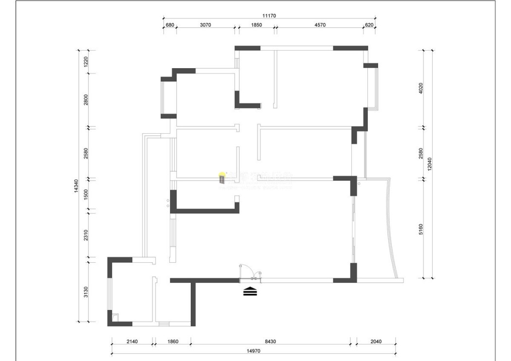 蔚蓝海岸现代简约户型图效果图