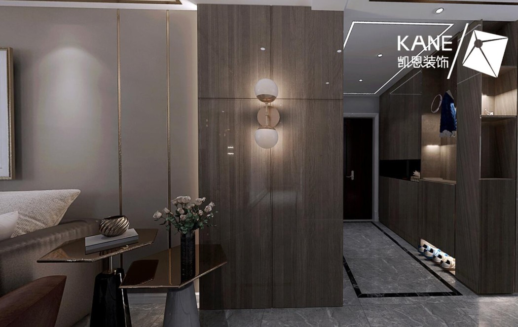 秀逸苏杭现代轻奢玄关效果图