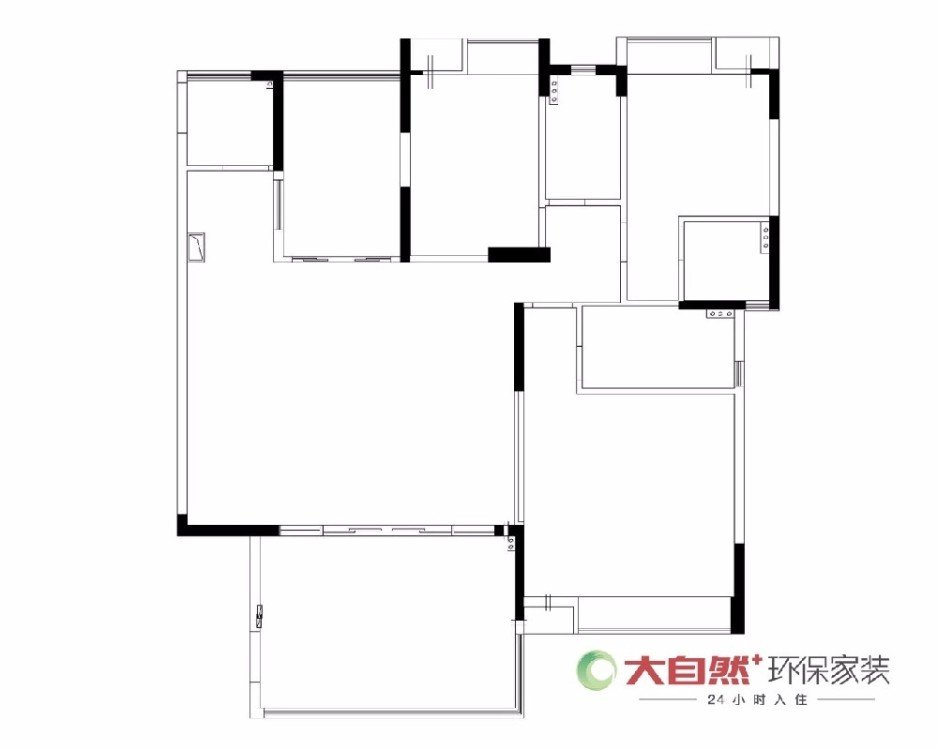 中山小区美式户型图效果图