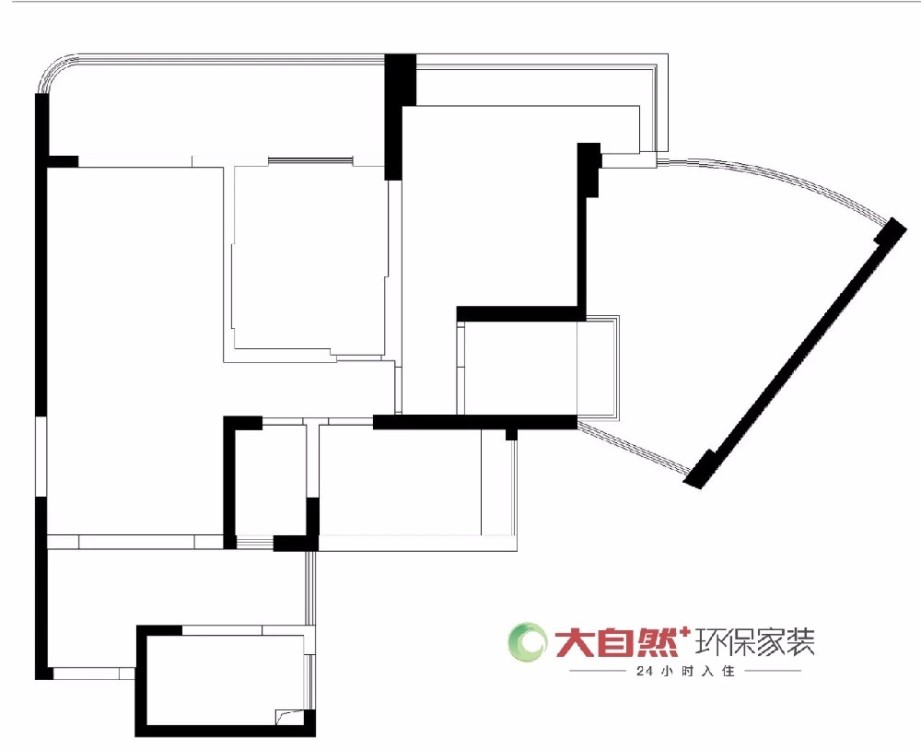 中山小区现代简约户型图效果图