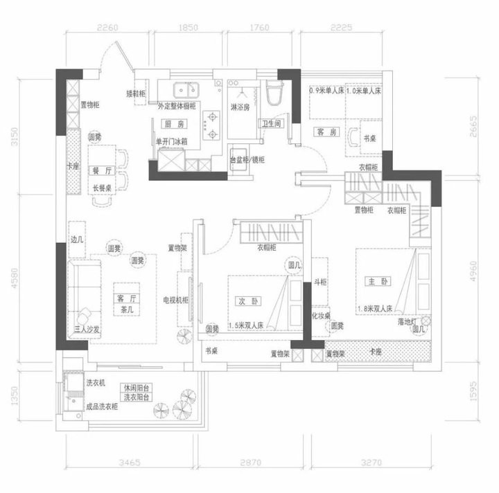 包公家园美式客厅效果图