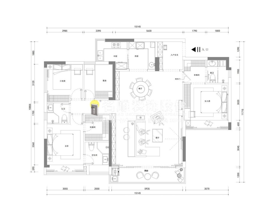 星都·梅沙天邸(建设中)现代简约户型图效果图