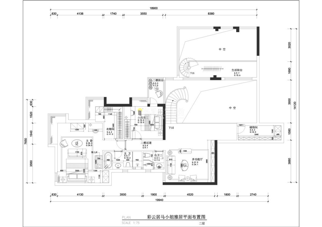 彩云居新中式户型图效果图