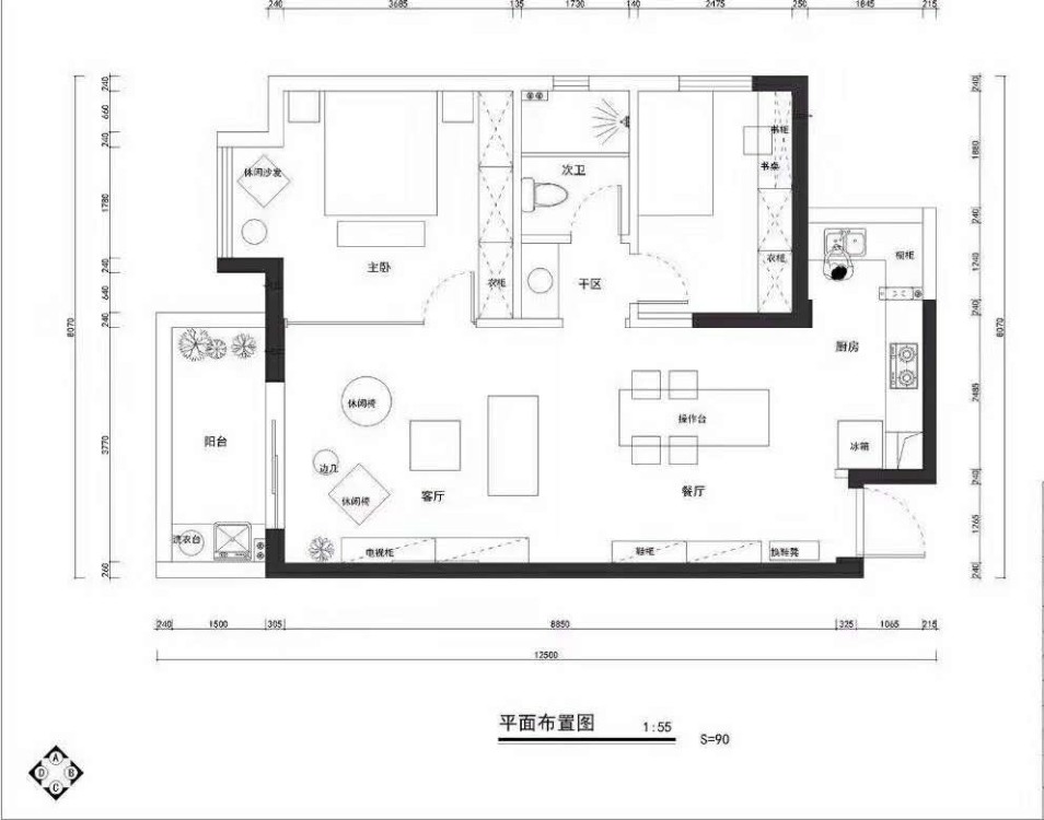 南城花园新古典客厅效果图