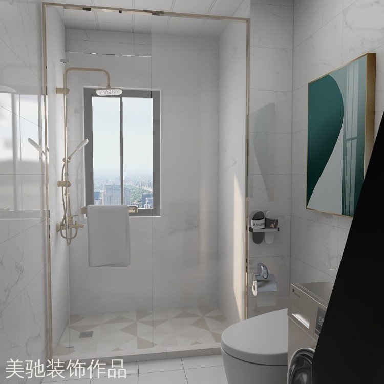 恒泰悦璟府(建设中)现代轻奢卫生间效果图