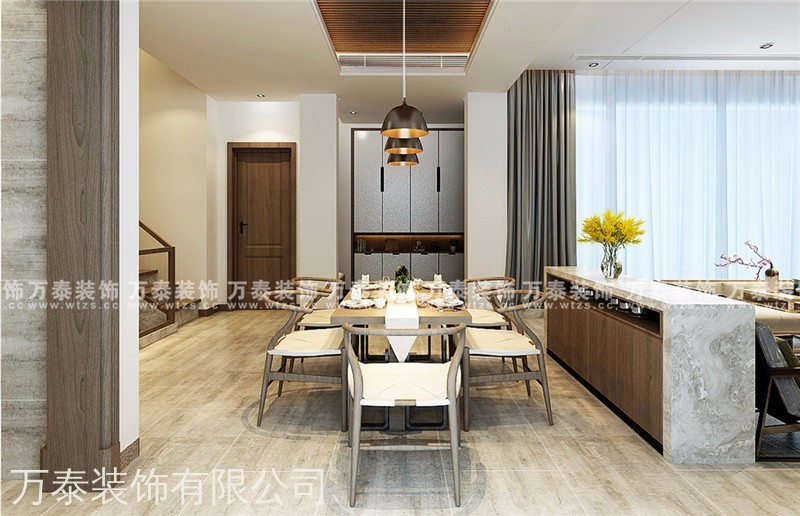 康桥·圣菲中式餐厅效果图