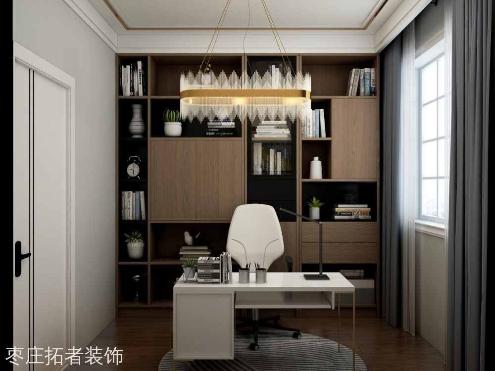 碧桂园翡翠蓝山(建设中)现代简约书房效果图