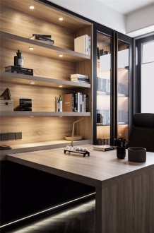 中建壹品澜郡(建设中)现代简约书房效果图