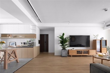 纽宾凯·麓院(建设中)现代简约客厅效果图