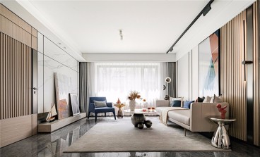 融侨·方圆(建设中)现代轻奢客厅效果图