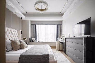 海格公馆(建设中)现代轻奢卧室效果图