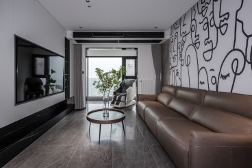 招商·樾望现代简约客厅实景