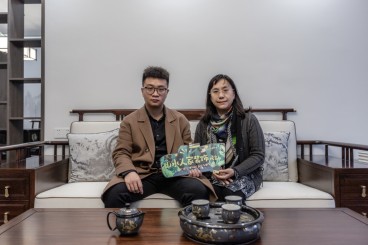 北环路社区新中式客厅实景