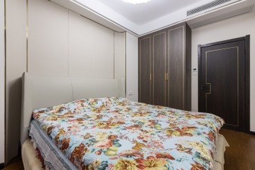 北环路社区新中式卧室实景