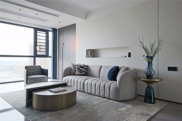 中建壹品澜郡(建设中)现代简约客厅效果图