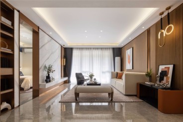 中建壹品澜庭(建设中)现代轻奢客厅效果图