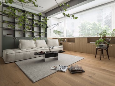 电建地产·洺悦御府(建设中)现代简约客厅效果图