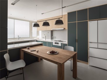 电建地产·洺悦御府(建设中)现代简约餐厅效果图