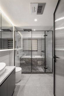 新华·尚水湾(建设中)现代简约卫生间效果图