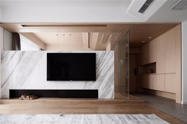 纽宾凯·麓院(建设中)现代简约客厅效果图