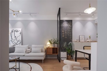 中建壹品澜庭(建设中)北欧客厅效果图