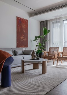 城投·瀚城璞岸(建设中)现代简约客厅效果图