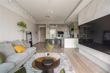奥山经开澎湃城(建设中)现代简约客厅效果图