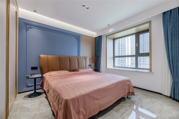 武地融创金麟壹号现代简约卧室效果图