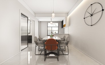叠峰翠谷(建设中)现代简约餐厅效果图