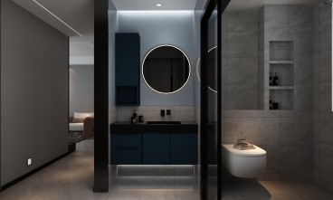 滨河阳光现代简约卫生间效果图