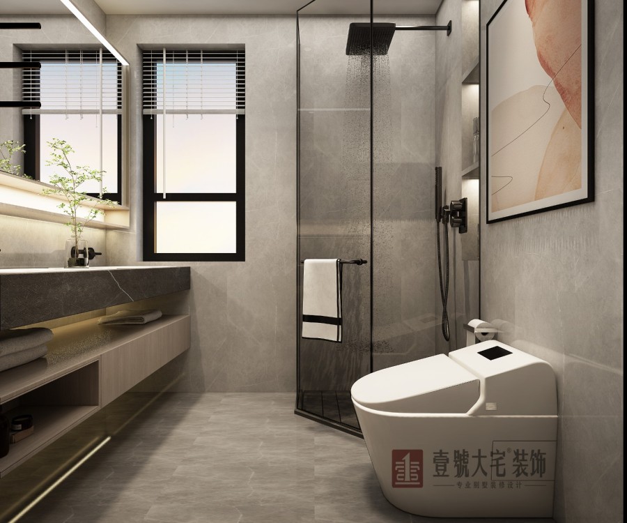 荣盛华府现代简约客厅效果图