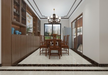 桑达园新中式餐厅效果图