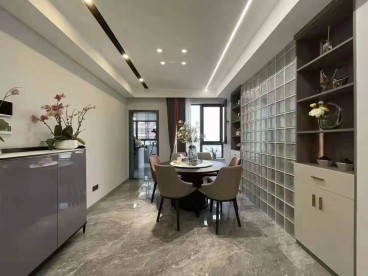 九龙仓·碧玺B区现代简约餐厅效果图