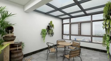 元润香悦澜山现代简约阳台效果图